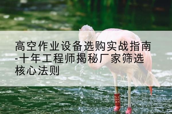 通山剪叉式升降机厂家-高空作业设备选购实战指南-十年工程师揭秘厂家筛选核心法则